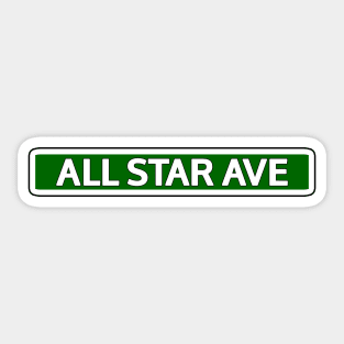 All star Ave Street Sign Sticker